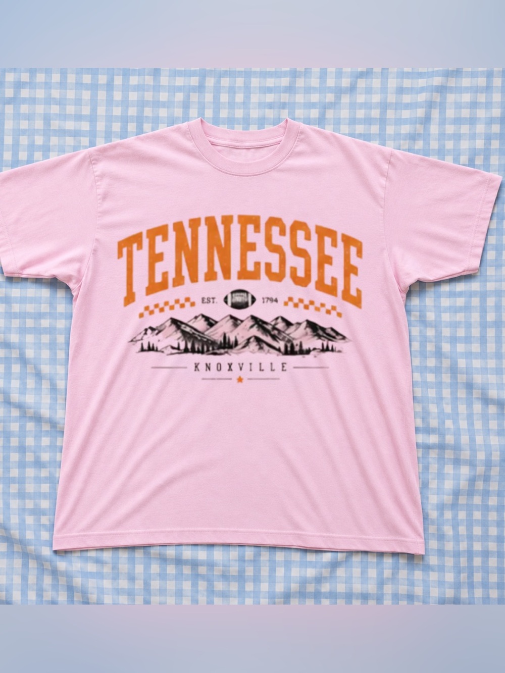 Tennessee Knoxville Graphic Tee - Light Pink Vintage Shirt